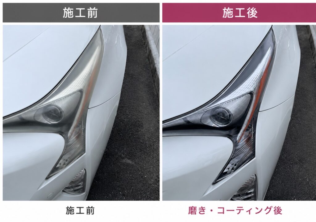 ヘッドライト クリアコーティング